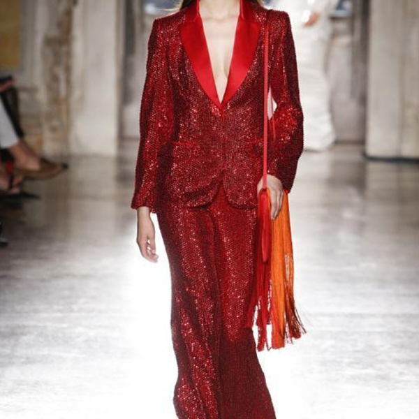 Rouge Impériale Sequin Tuxedo Set