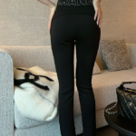 Chanel Signature Sculpted Zip-Hem Leggings