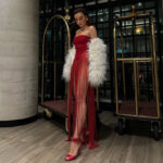 Marise Strapless Fringed Dress
