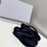 BALENCIAGA “Cloud Platform” Suede Flip-Flop Sandals