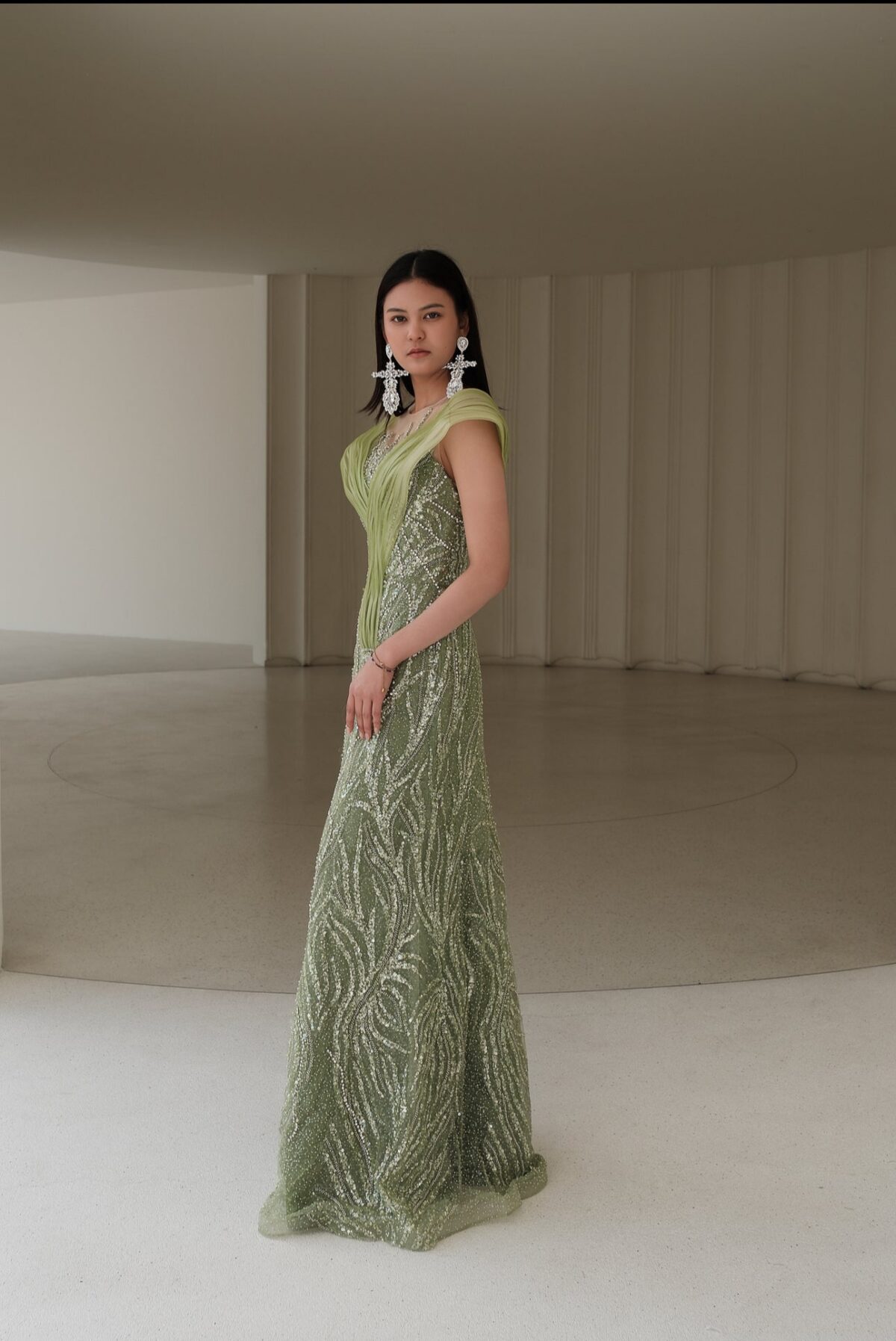 Enchanted Verde Couture Gown - Image 2