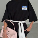 Balenciaga “Hello Darling” Oversized Name-Tag T-Shirt