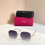 Cartier Panthère C-Décor Rimless Square Sunglasses
