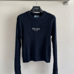 Prada Milano Ribbed Logo Knit Sweater