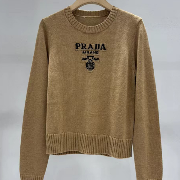 Prada Crest Emblem Knit Sweater