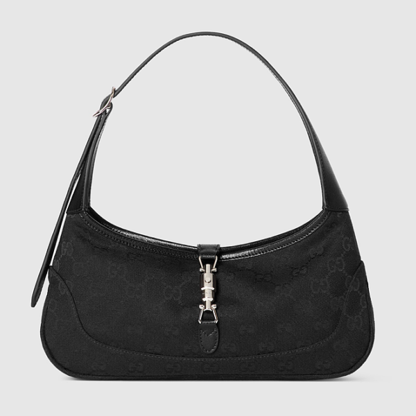 GUCCI Jackie 1961 Small GG Supreme Shoulder Bag — Black
