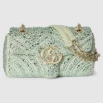 Gucci GG Marmont Mini Crystal-Embellished Shoulder Bag — Mint Green