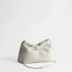Dior Soft Leather Chain Clutch — Ivory / Off-White
