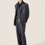 Miu Miu Pinstripe Contrast-Collar Suit Jacket