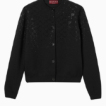 GUCCI Noir GG Shimmer Jacquard Cardigan