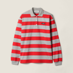 Miu Miu Striped Long-Sleeve Polo Shirt