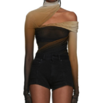 ‘Moncler’ Ombre Illusion Mesh Bodysuit – S–L