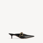 BALENCIAGA Monaco Buckle Leather Mules