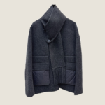 Max Mara “Echarpe d’Hiver” Wool Scarf-Collar Jacket