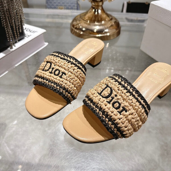 DIOR Dway Raffia Mule Sandals