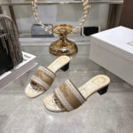 DIOR Dway Jardin d’Été Embroidered Heeled Slide
