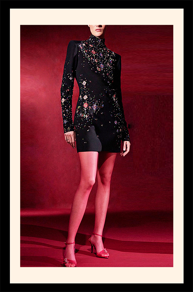 IMG_0548_7981fbc7-f4be-4cb7-bfff-16554dfd9dca.png “Étoile Noire de Paris” Crystal Constellation Mini Dress - Image 1