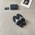 CHANEL Quilted Leather CC Thong Sandal