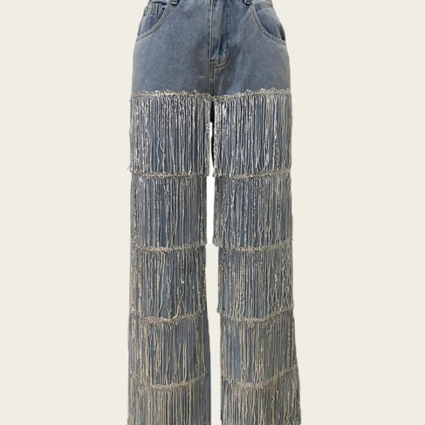 “Azerai Glint” Luxe Edition Fringe Denim – Velour de Luxe Collection