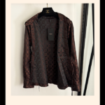 Fendi Chocolate Monogram Satin Shirt