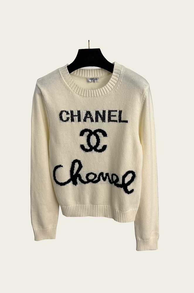 IMG_0681_fbf37d95-1c2d-4d26-b3d9-772e28d2dcee.png Chanel Luxe Edition Embellished Knit Sweater – Winter Icons Collection - Image 1