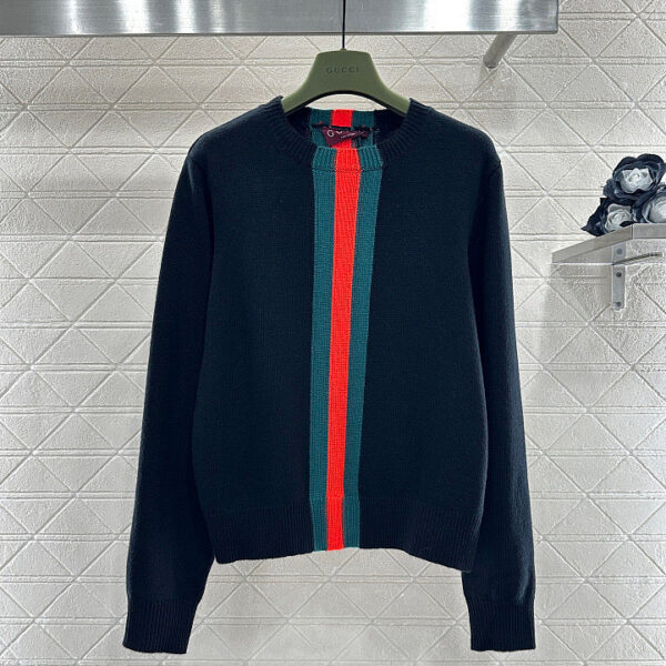 Gucci Signature Web Stripe Wool Knit Sweater