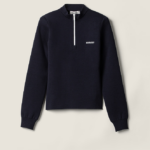 Miu Miu Half-Zip Fine Knit Sweater