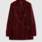 GUCCI Velvet GG Monogram Blazer