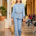 Chanel Plaid-Check Jacket with Jewel Button Detailing