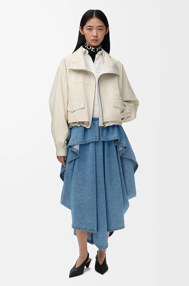Loewe Draped Denim Midi Skirt - Image 5