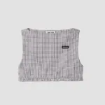Miu Miu Micro Gingham Cropped Top
