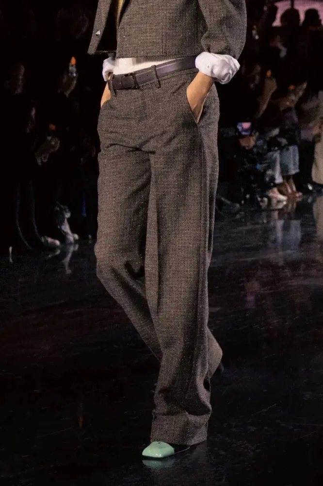 Chanel Bouclé Tweed Tailored Trousers - Image 2