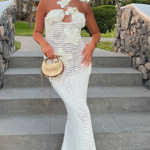 'Anouk' Flower Knitted Dress