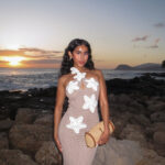 'Anouk' Flower Knitted Dress