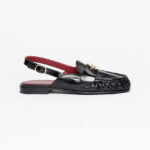 CHANEL Métiers d’Art 2026 CC Loafer Slingbacks – Black Crumpled Shiny Lambskin
