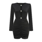 SYNDICATE™ Crystal-Link Ruched Mini Dress