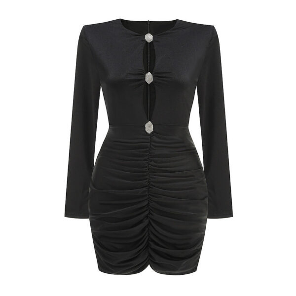 SYNDICATE™ Crystal-Link Ruched Mini Dress