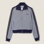 Miu Miu Deux-Tonal Knit Track Jacket
