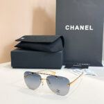 Chanel Rimless Aviator Gradient Sunglasses