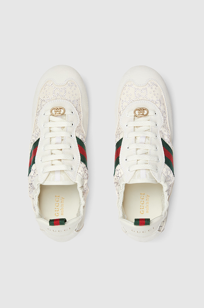 IMG_1278.png Gucci Knit Web Stripe Sneakers - Image 1