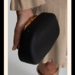 “Aurum Arc” Sculpted Gold Handle Clutch