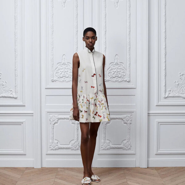 DIOR Papillon Rêve Drop-Waist Mini Dress