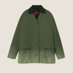 Gucci -Verde Opale” Embellished Monogram Coat Set