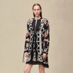 Hermes Ferronnerie & Silk Shirt Dress