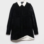 Prada Velvet Mini Dress with Contrast Collar