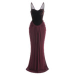“Mocha Éclat” Velvet Drape Gown – Velour de Luxe Collection