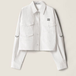 Miu Miu Cropped Utility Shirt Jacket