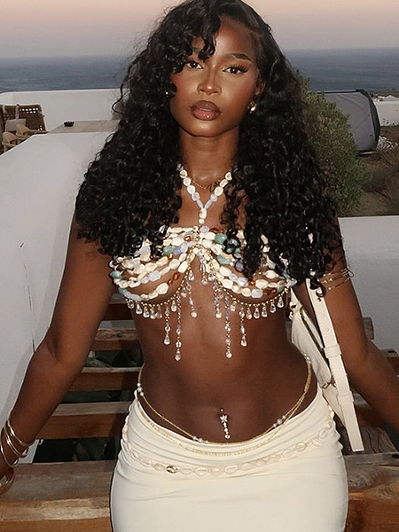 'Jolece'  Beach Beaded Bra Top
