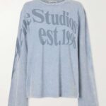 Acne Studios Logo Washed Long Sleeve T-Shirt – Ice Blue