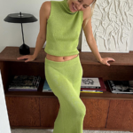 'Zorya' Knitted Skirt Set